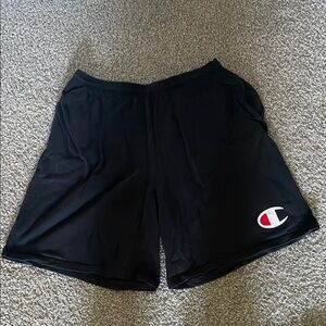 Champion Black Athletic Shorts with Elastic Waistband